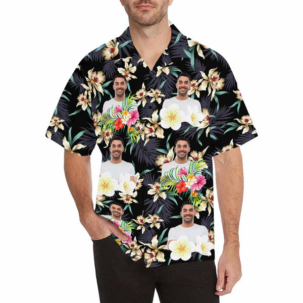 Custom Face Hawaiian Shirt Funny Photo Hawaiian Shirt for Husband Personalized Hawaiian Shirt Photo Tropical Aloha Shirt For Men