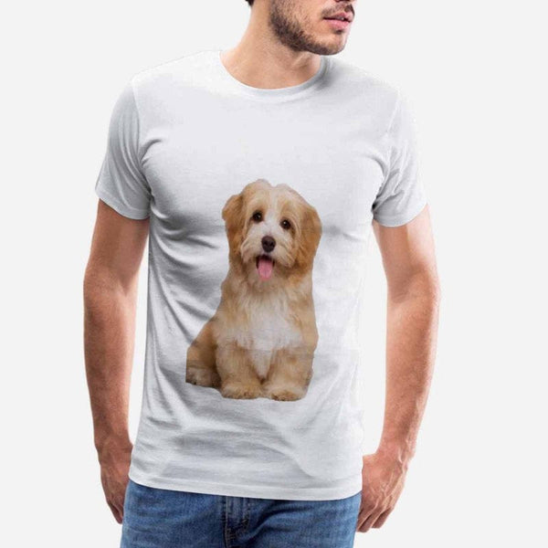 Custom Shirts with Personalized Pictures Cute Dog Face Classic Put Your Dog on A Shirt for Men's T-shirt