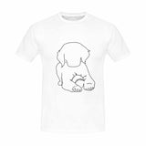 Custom Portrait Outline Shirt, Line Art Photo Shirt For Male, Custom Men's All Over Print T-shirt, Photo Outline Outfit For Pet