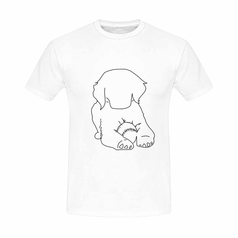 Custom Portrait Outline Shirt, Line Art Photo Shirt For Male, Custom Men's All Over Print T-shirt, Photo Outline Outfit For Pet