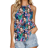 Custom Face Plant Crew Neck Vest Personalized Photo Women Vest T-shirt