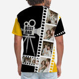 Custom Photo Shirt Best Dad Put Your Face on A Tshirt Personalized Face T Shirt Gift for Birthday Fahter's Day Gift