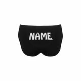 Custom Face And Name Swim Shorts Personalized Face Black Swim Briefs