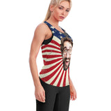 Custom Boyfriend Face Flag Women's Vest Personalized Face Yoga Wear Gift