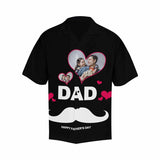 Custom Photo Happy Father's Day Men's All Over Print Hawaiian Shirt