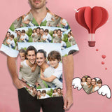 Custom Made Hawaiian Shirts with Photo Happiness Family Reunion Personalized Aloha Shirts for Boyfriend or Husband