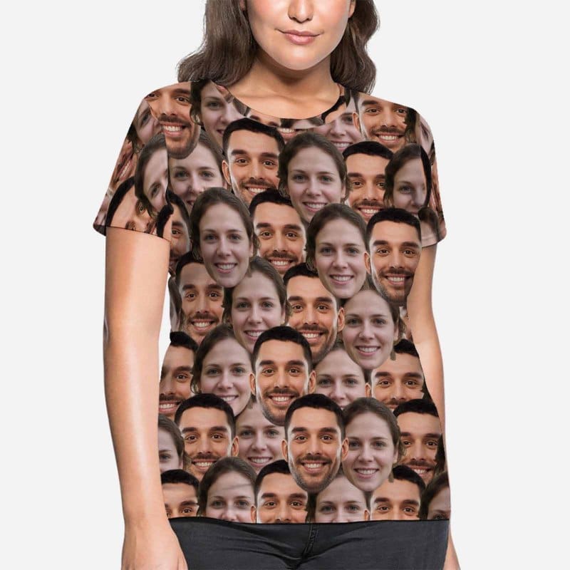 Custom Face Two Women's All Over Print T-shirt