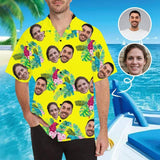 Custom Face Hawaiian Shirts Face Flower Birds Unisex & Teenage Design Your Own Funny Face Hawaiian Shirt