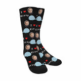 Custom Socks Face Socks with Faces & Name Personalized Socks Anniversary Gifts for Girlfriend