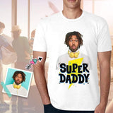 Custom T-shirt with Photo Super Daddy Put Your Image on A Tshirt Personalized T Shirt with Image for Him