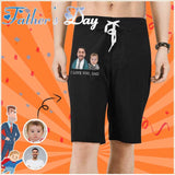 Custom Face Love You Dad Men's All Over Print Beach Shorts