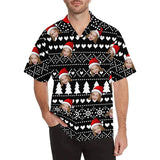 Custom Hawaiian Shirts with Face Snow  Christmas Design Your Own Shirt Special Gift for Him