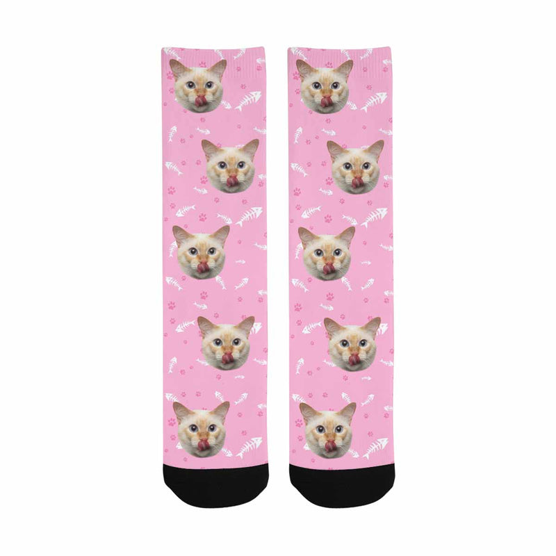 Custom Socks Face Socks with Cat Faces Personalized Socks Face on Socks Birthday Gifts for Dad