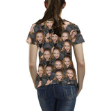 Custom Photo&Name Gril Women's All Over Print T-shirt