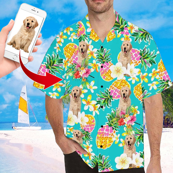 Custom Face Hawaiian Shirt Funny Photo Hawaiian Shirt for Husband Personalized Hawaiian Shirt Photo Tropical Aloha Shirt For Men