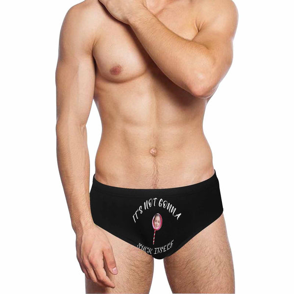 Custom Face Don't Suck Itself Men's Quick Dry Stretch Swimming Briefs