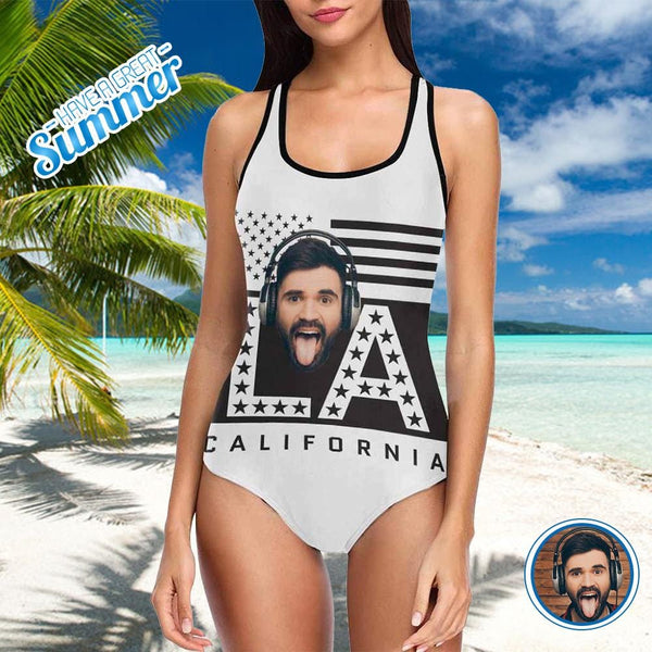 Custom Face Flag Women's One Piece Swimsuit