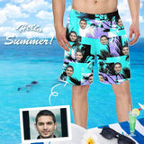 Custom Face Tree Personalized Photo Men's Elastic Beach Short