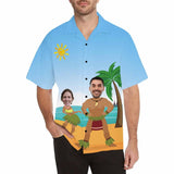 Hawaiian Shirts with Faces on Them Beach Dance Create Your Own Hawaiian Shirt for Husband/Boyfriend