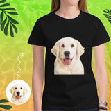 Custom Dog Face Black Classic Women's T-shirt