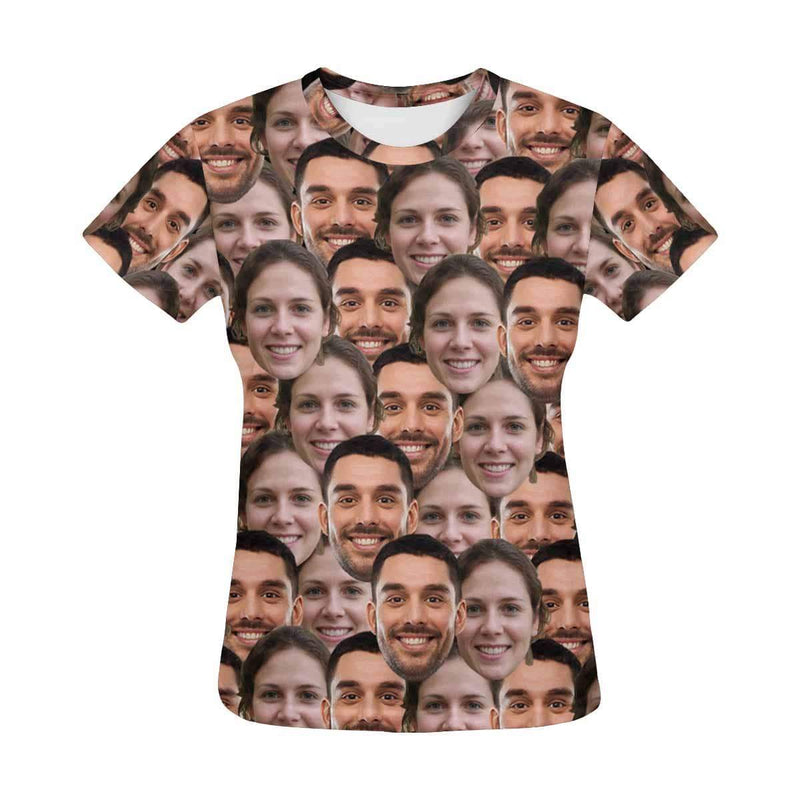 Custom Face Two Women's All Over Print T-shirt