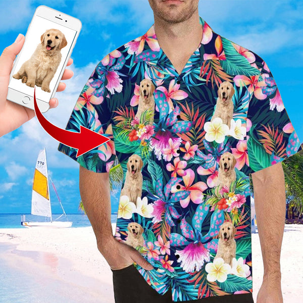 Custom Face Hawaiian Shirt Funny Photo Hawaiian Shirt for Husband Personalized Hawaiian Shirt Photo Tropical Aloha Shirt For Men