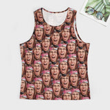 Custom Multi-Face Tank Tops Personalized Photo Men's Tank Top T-shirt