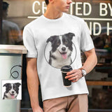 Custom T-shirt for Pet Lover Dog Face Men's T-shirt Add Your Own Personalized Picture or Image Design Shirt