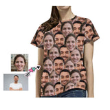 Custom Face Two Women's All Over Print T-shirt