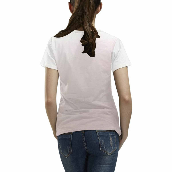 Custom Photo Bunny Pink Ears Women's All Over Print T-shirt