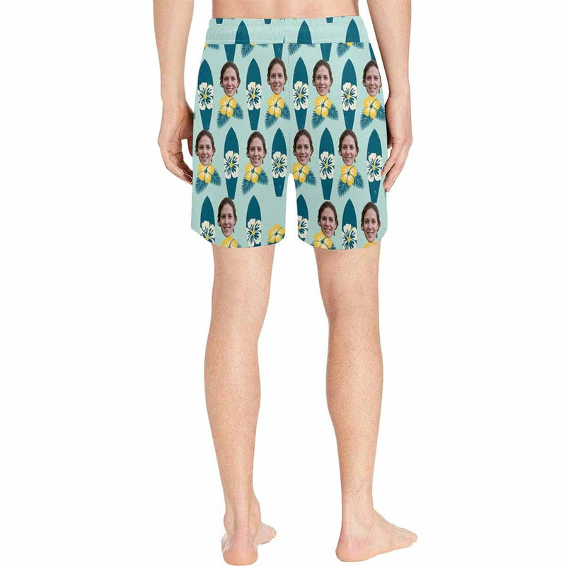 Custom Face Surfing Quick-Dry Swim Trunks Men's Bathing Suit