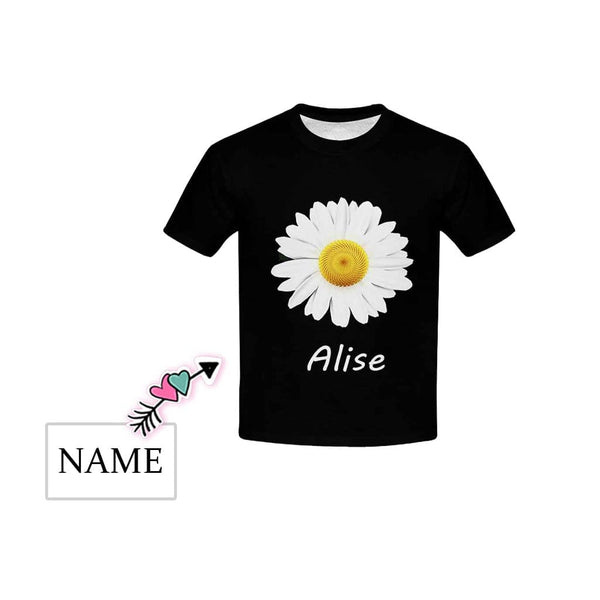 Custom Name Daisy Kid's All Over Print T-shirt