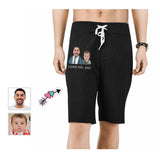 Custom Face Love You Dad Men's All Over Print Beach Shorts