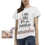 Custom Photo I Will Fall For You Everyday Women's All Over Print T-shirt