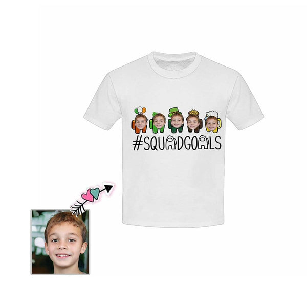 Custom Face Squadgoals Kid's All Over Print T-shirt