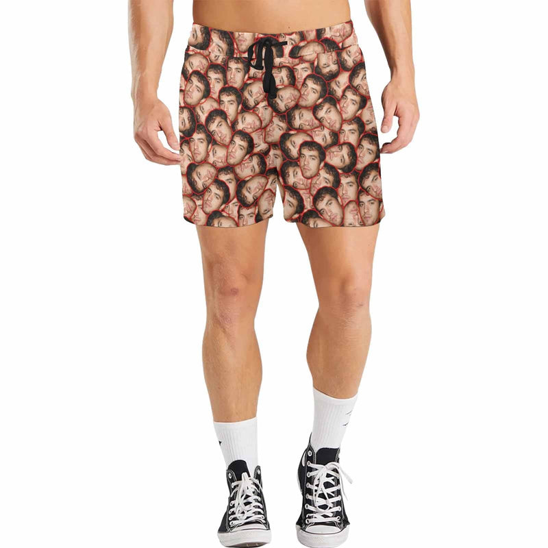 Custom Face Simple All You Men's Quick Dry Swim Shorts, Personalized Funny Swim Trunks