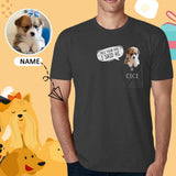 Personalized Face&Name Tell Your Dog I Said Hi Men's T-shirt Custom Tee Shirt for Pet Lover Gift