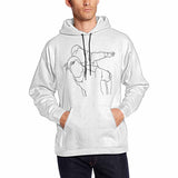 Custom Portrait Outline Shirt, Line Art Photo Shirt For Male, Custom Men's All Over Print Hoodie, Photo Outline Outfit For Father And Son