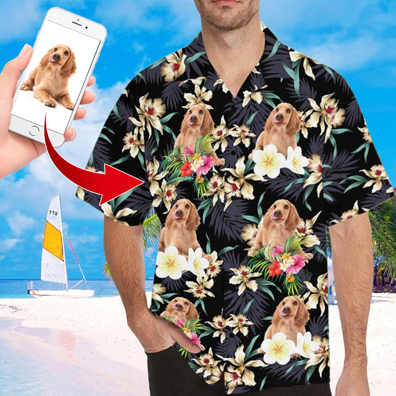 Custom Face Hawaiian Shirt Funny Photo Hawaiian Shirt for Husband Personalized Hawaiian Shirt Photo Tropical Aloha Shirt For Men