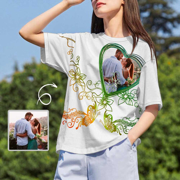 Custom Photo We Are Lovers Women's All Over Print T-shirt