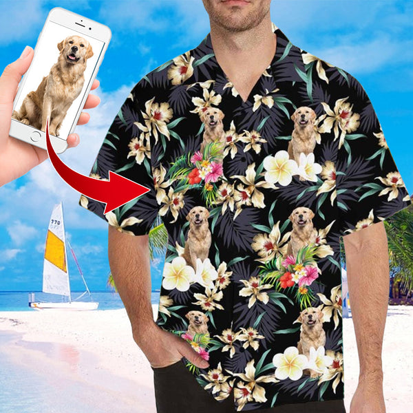 Custom Face Hawaiian Shirt Funny Photo Hawaiian Shirt for Husband Personalized Hawaiian Shirt Photo Tropical Aloha Shirt For Men