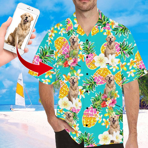 Custom Face Hawaiian Shirt Funny Photo Hawaiian Shirt for Husband Personalized Hawaiian Shirt Photo Tropical Aloha Shirt For Men