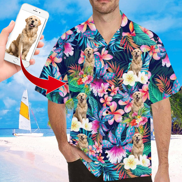 Custom Face Hawaiian Shirt Funny Photo Hawaiian Shirt for Husband Personalized Hawaiian Shirt Photo Tropical Aloha Shirt For Men