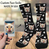 Custom Socks Face Socks with Cat Faces Personalized Socks Face on Socks Birthday Gifts for Husband