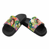 Custom Face Colorful Flowers Sandals Personalized Girlfriend Face Slides