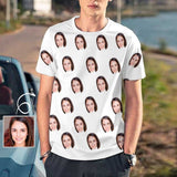 Custom Face Funny Selfie Men's Print T-shirt Made For You Custom Tee Shirt Design for Him