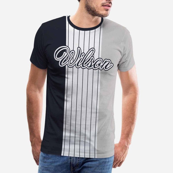 Custom T-shirt with Name Tricolor Stripes Put Your Name on Tshirt with Custom Text Made for You