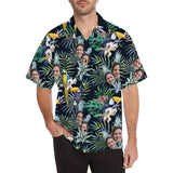 Custom Photo Hawaiian Shirts Photo Flower Parrot Unisex & Teenage Create Your Own Aloha Shirt Birthday Gift