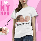 Custom Photo Love Mommy Women's T-shirt