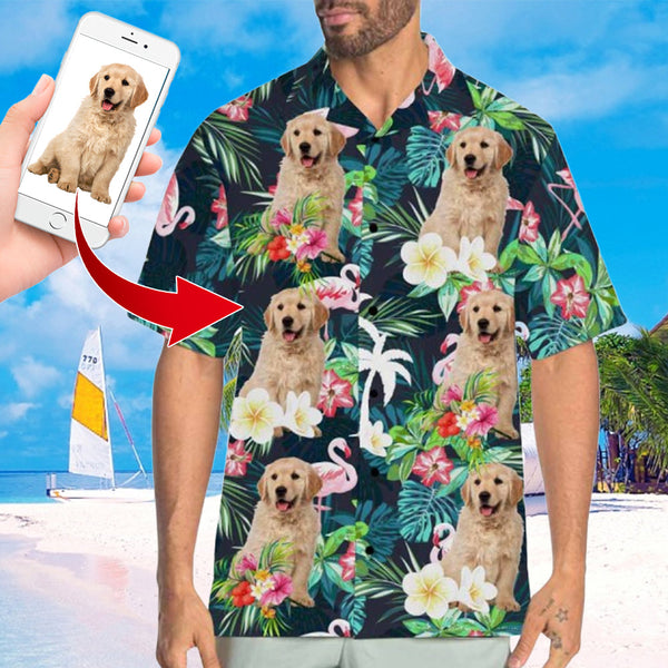 Custom Face Hawaiian Shirt Funny Photo Hawaiian Shirt for Husband Personalized Hawaiian Shirt Photo Tropical Aloha Shirt For Men